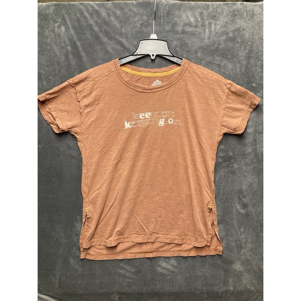 Pilcro Anthropologie Embroidered “Keep On Keeping On” Spell Out Shirt Womans XS
